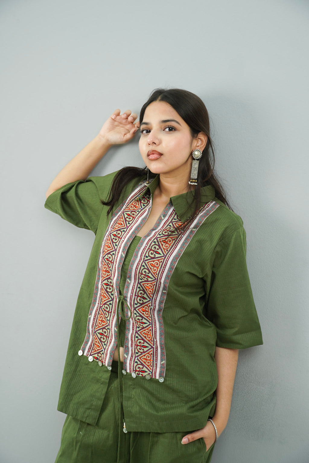 Olive Heritage Co-ord Set